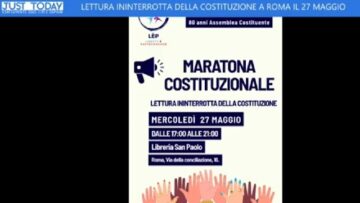 Maratona Costituzionale A Roma Il 27 Maggio (Just Today 22 Maggio 2026)