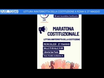 Maratona Costituzionale A Roma Il 27 Maggio (Just Today 22 Maggio 2026)