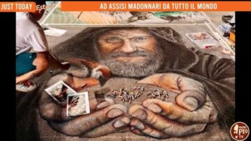 AD ASSISI MADONNARI DA TUTTO IL MONDO PER OPERA COLLETTIVA.